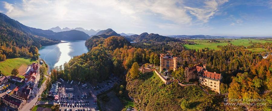 Hohenschwangau Castle and Alpsee, © AirPano 
