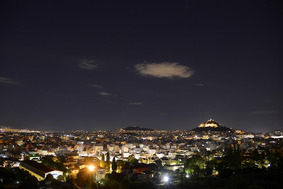 View from Filopappou Hill at Night