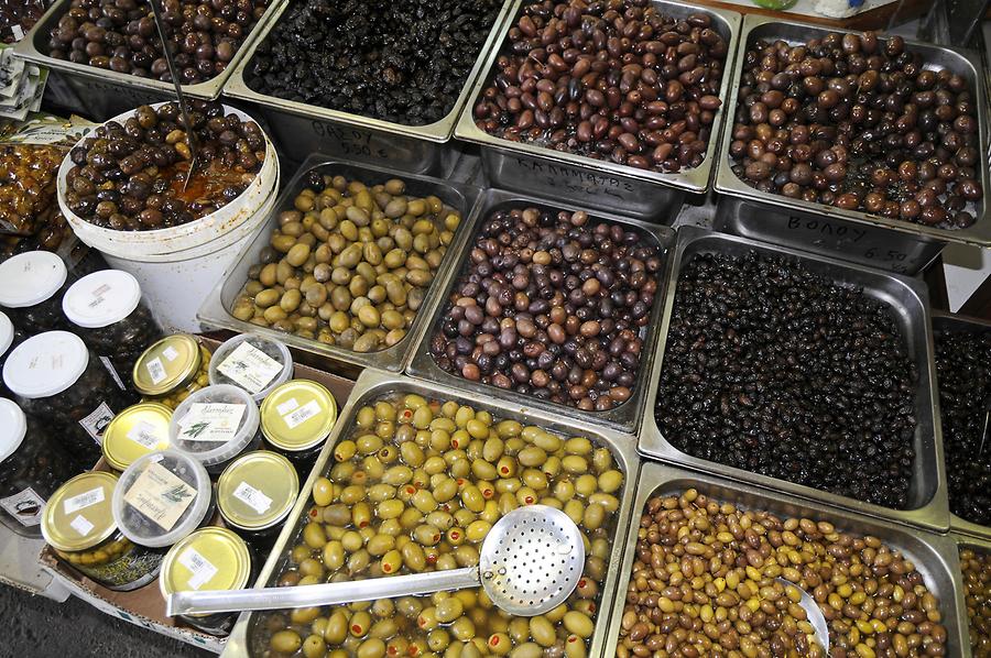 Chania - Covered Market; Olives