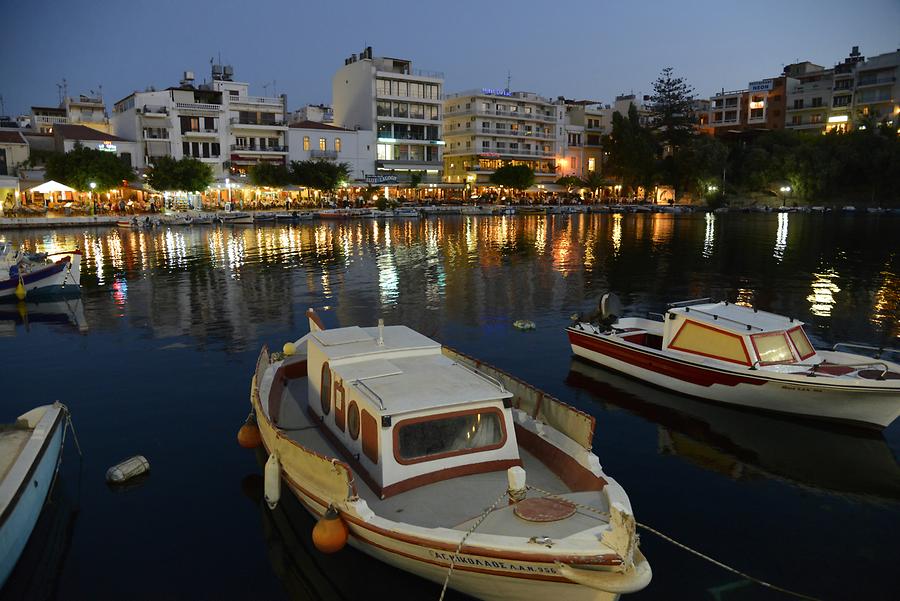 Agios Nikolaos - Harbour at Night