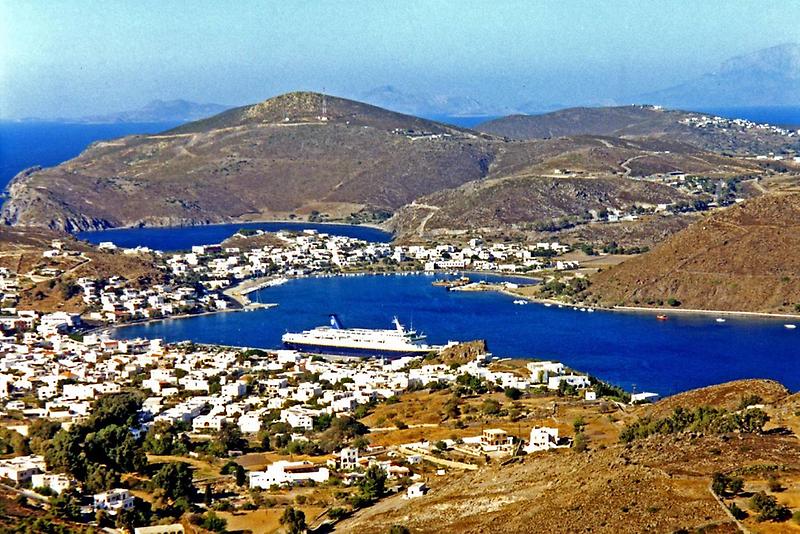 Harbor and ship on Patmos