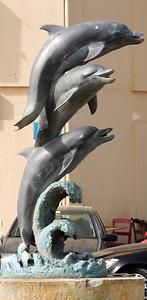 Sculpture of dolphins