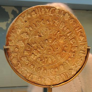 The famous disc of Phaistos