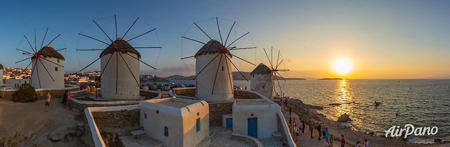 Mykonos windmills, © AirPano 