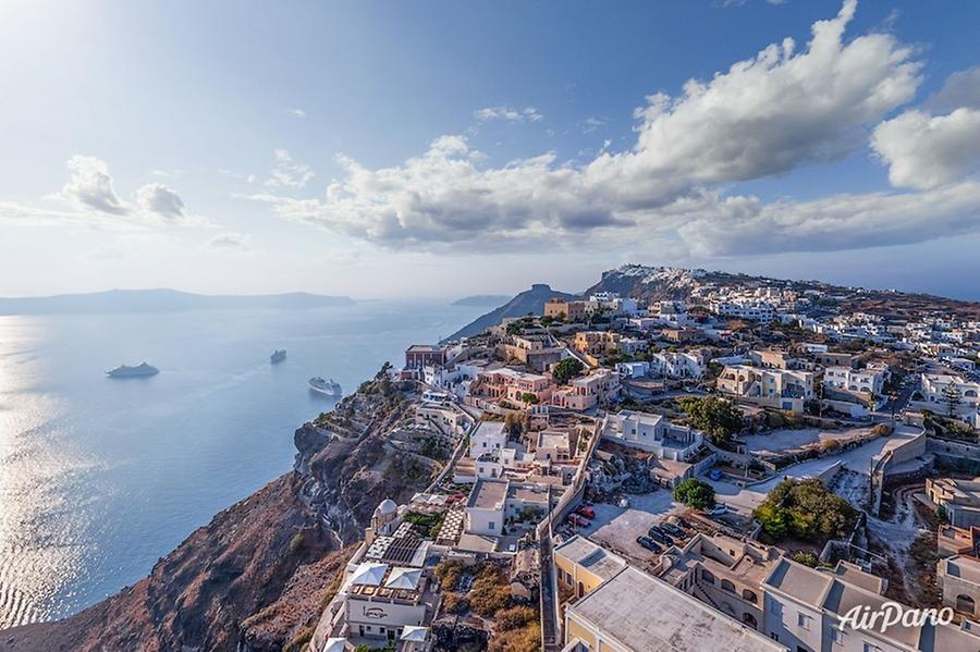 Fira, Santorini, Greece, © AirPano 