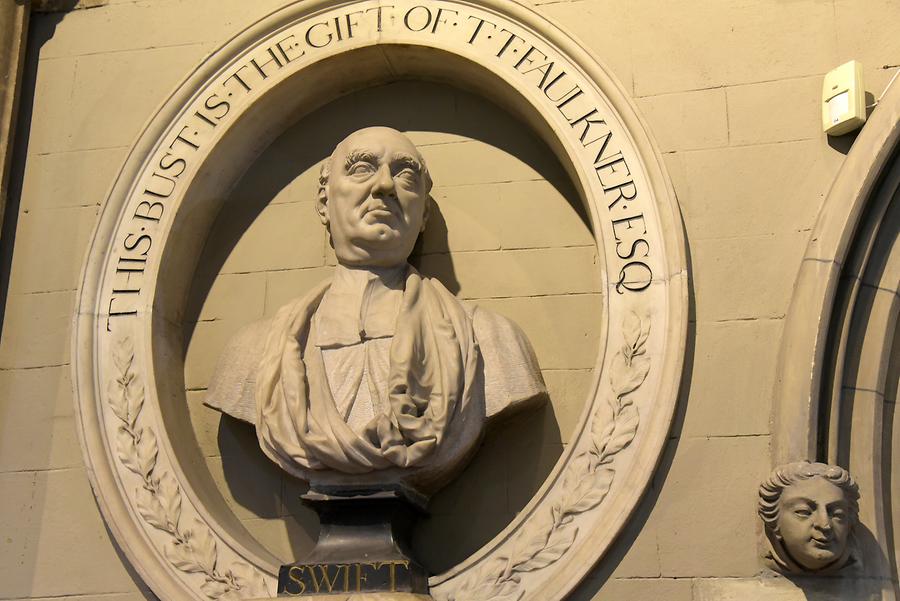 St Patrick's Cathedral - Inside; Bust of Jonathan Swift