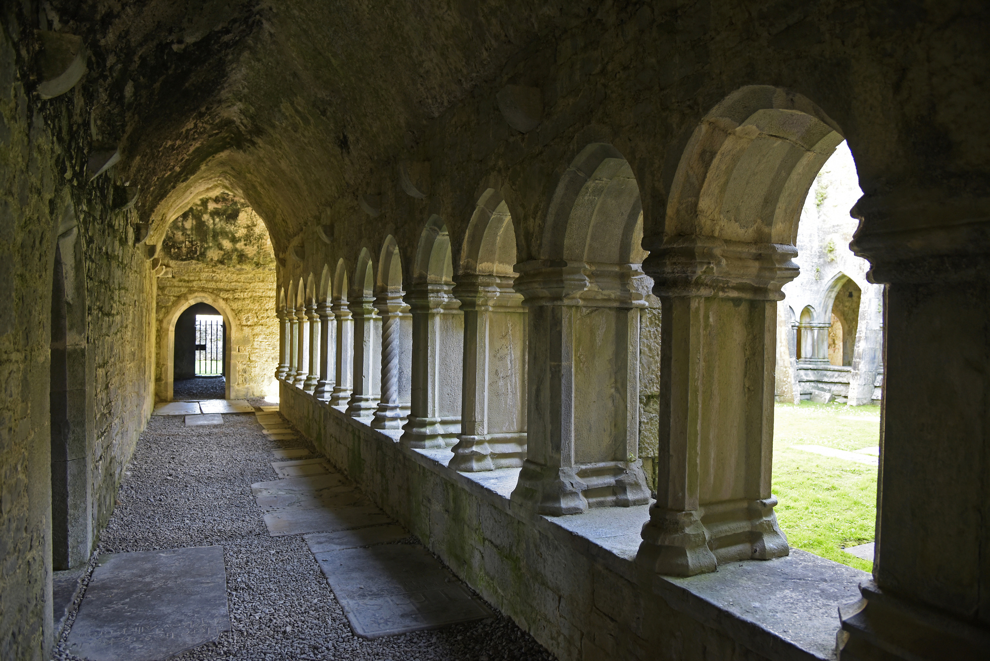 Quin - Quin Abbey; Cloister (1) | The West | Pictures | Ireland in ...