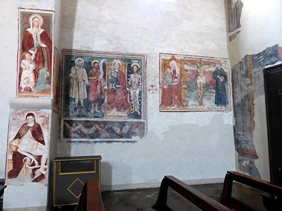 Bergamo - San Michele, Frescoes showing the Passion and Saints