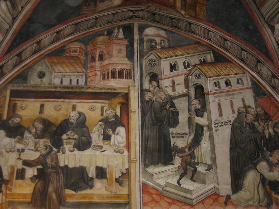 Subiaco - St. Benedict&#39;s Abbey, Fresco in the Upper Church