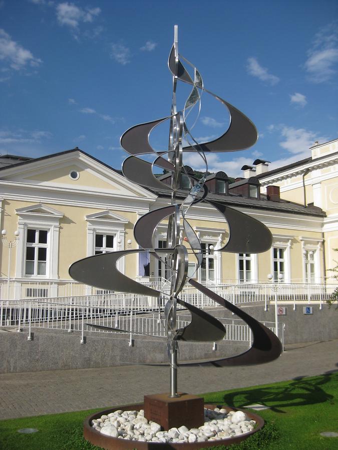 Meran - Metal Sculpture in front of the Kurhaus