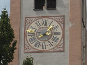 Tirol, South Tyrol - Parish Church 'Saint John the Baptist'; Church Clock