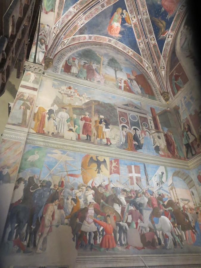 Arezzo - Church of San Francesco; Cappella Bacci, Frescoes by P. d. Francesca 1452-64