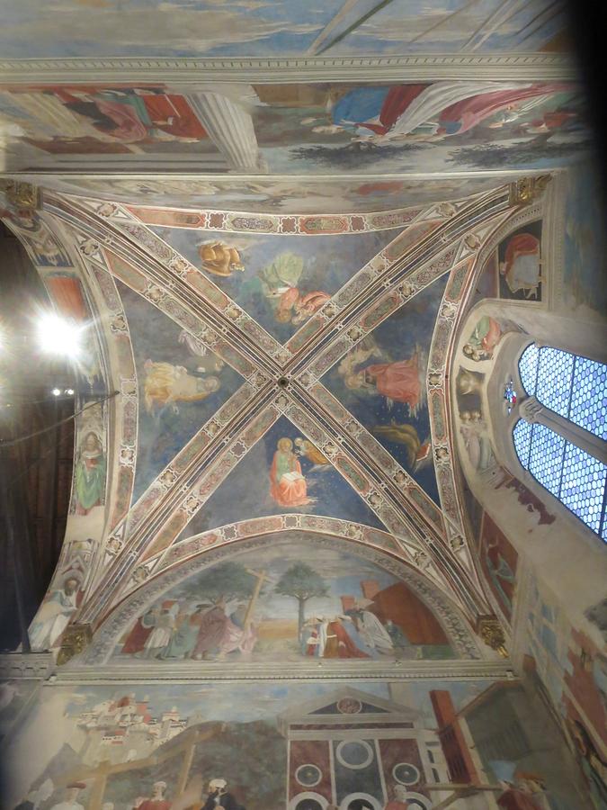 Arezzo - Church of San Francesco; Cappella Bacci, Frescoes by P. d. Francesca 1452-64