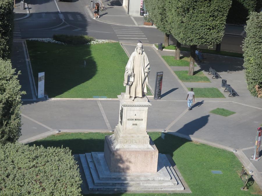 Arezzo - Piazza Guido Monaco with his Monument
