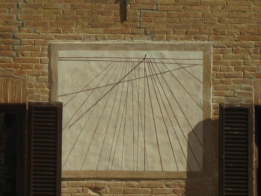 Asciano - Abbey of Monte Oliveto Maggiore; Sundial