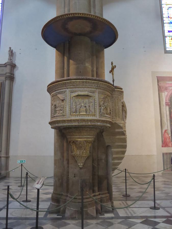 Florence - Santa Maria Novella; Pulpit by F. Brunelleschi