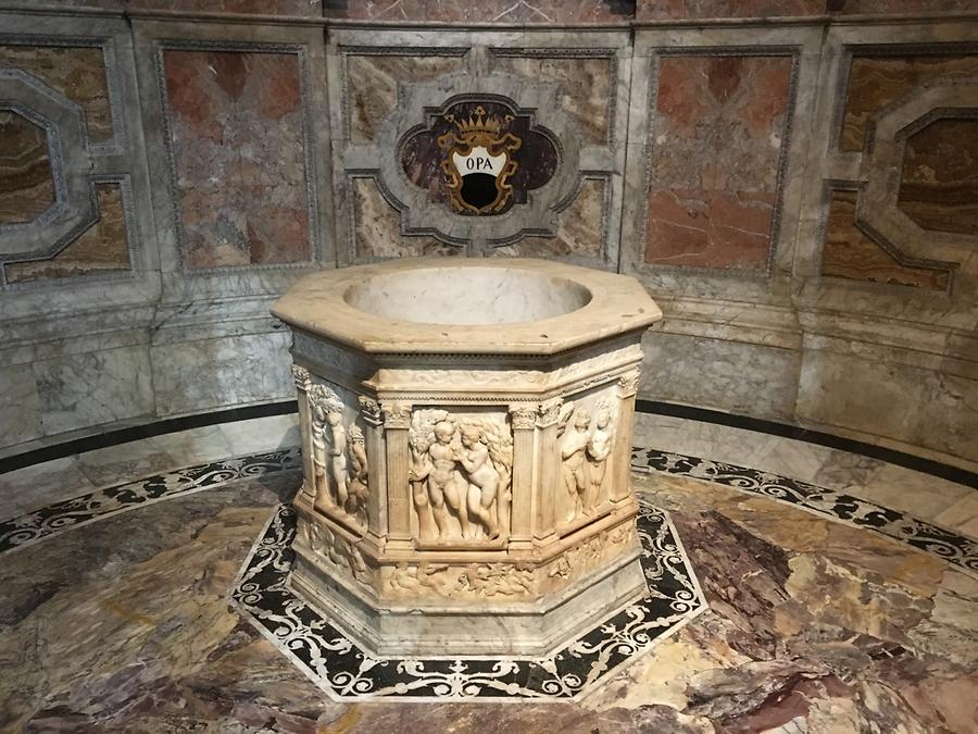 Siena - Cathedral; Baptistery of San Giovanni, Font