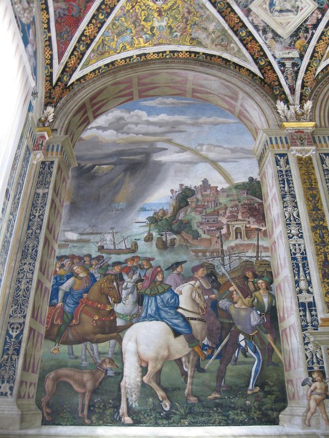 Siena - Cathedral; the Piccolomini Library, Fresco