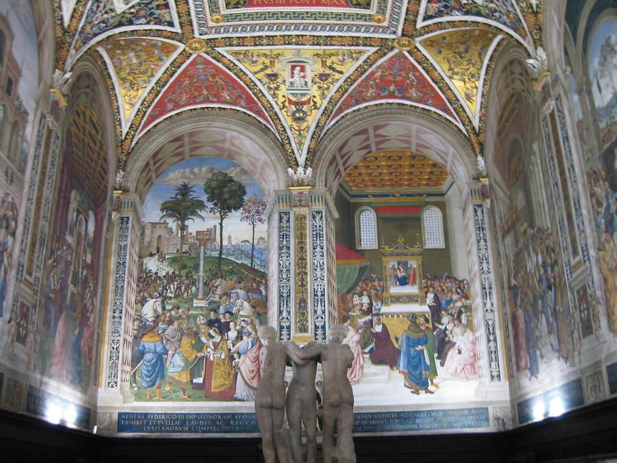 Siena - Cathedral; the Piccolomini Library, Fresco