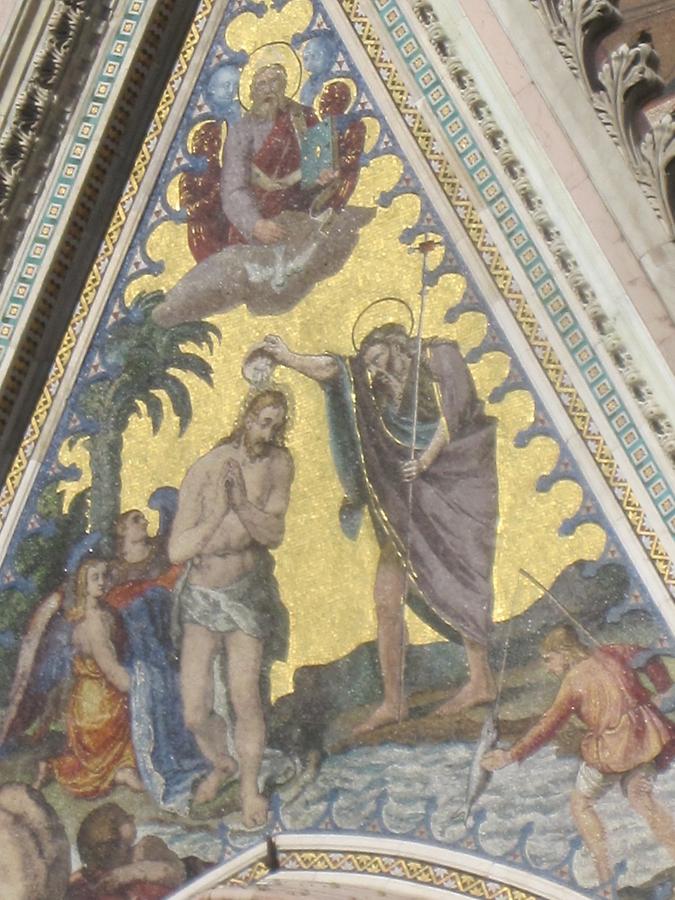 Orvieto - Cathedral, Mosaic &#39;Baptism of Christ&#39;