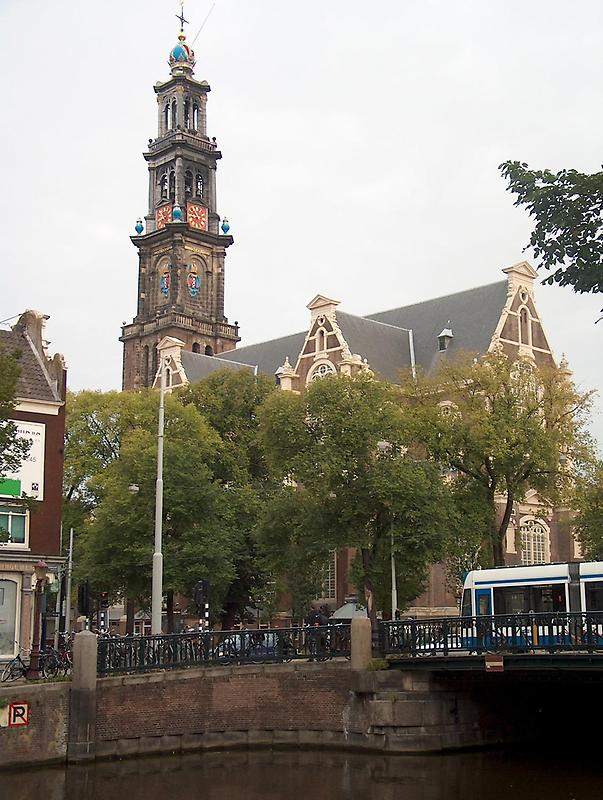 The spire of the Westerkerk