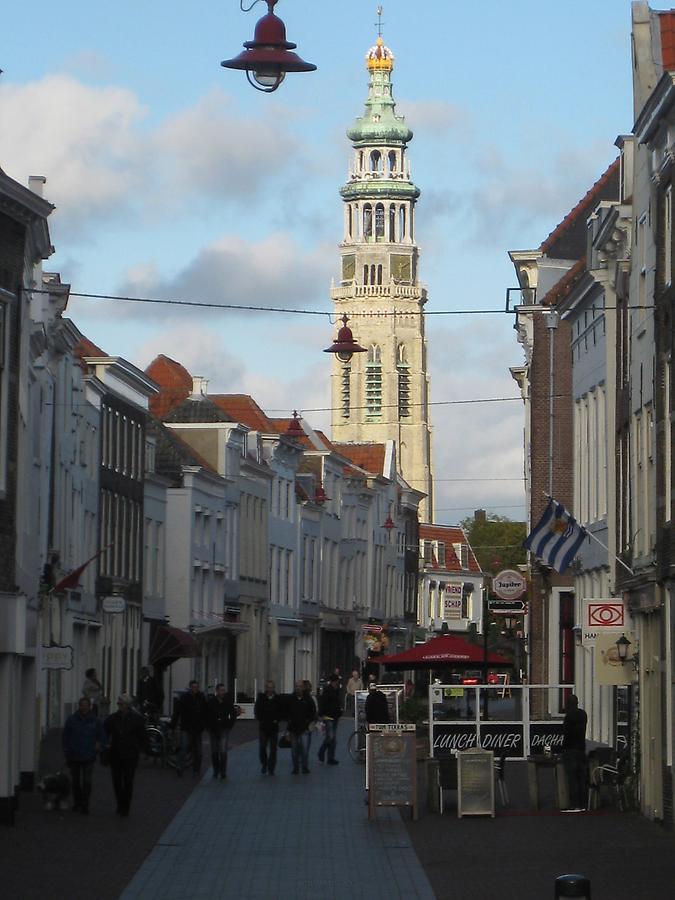 Middelburg - The Abbey of our Lady with Steeple &#39;Lange Jan&#39;