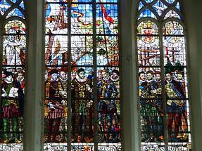 Delft - Oude Kerk; Stained-glass Window from the 20th Century (1)