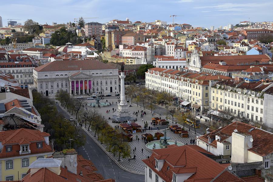 A Birdseye View of the Rossio Square