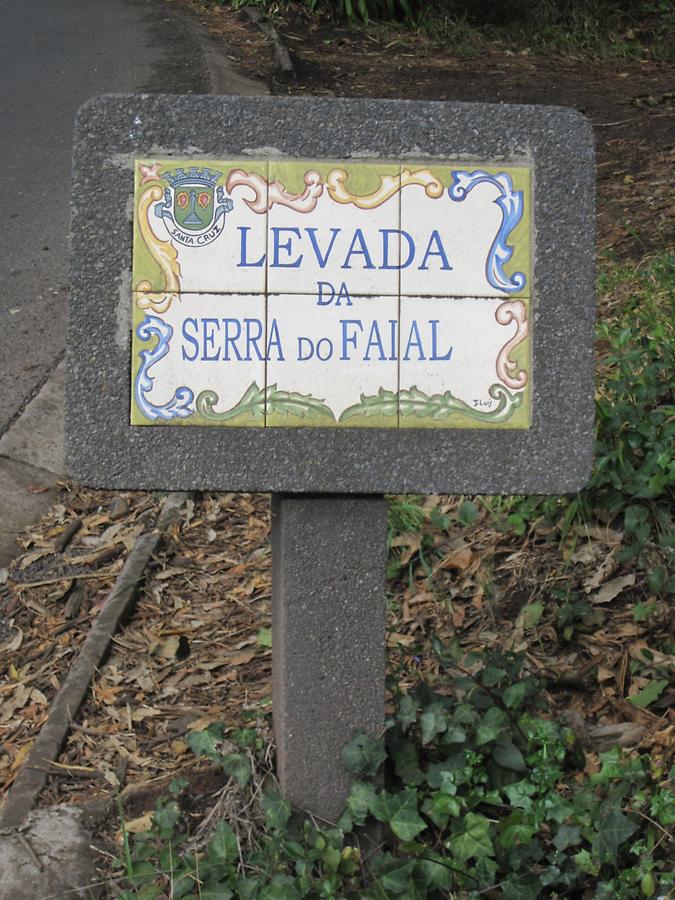 Levada da Serra do Faial - Path Sign