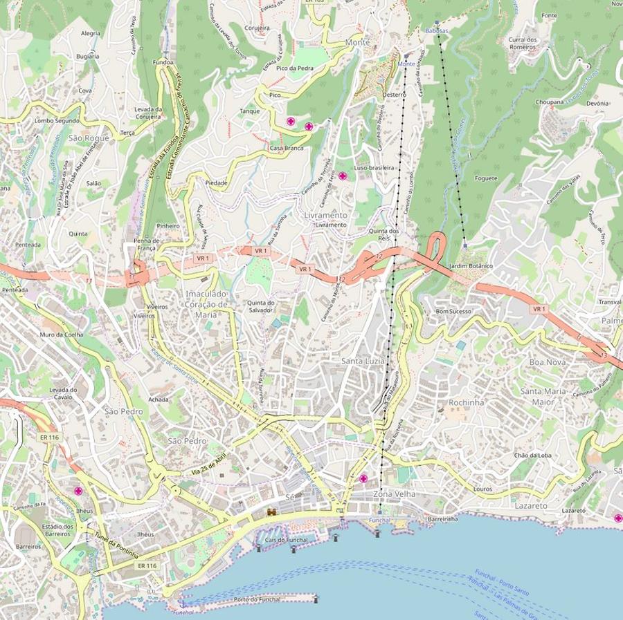 Map of Funchal