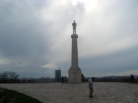 Frontal view of Pobednik monument, Belgrade, Serbia. 2015. Photo: Clara Schultes
