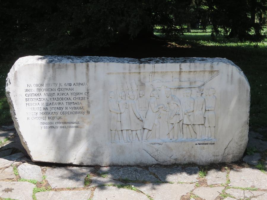 Belgrade - Fortress; Memorial Stone for the Surrender of the Fortress in 1867