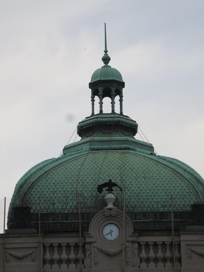 Belgrade - National Museum; Cupola with Clock