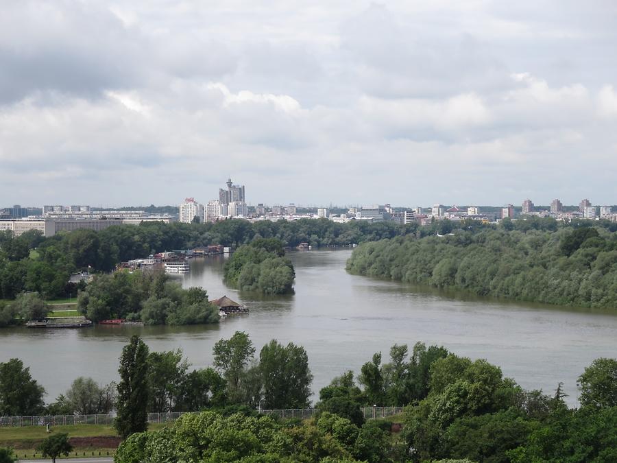 Belgrade - Panoramic View of Novi Beograd and the Sava