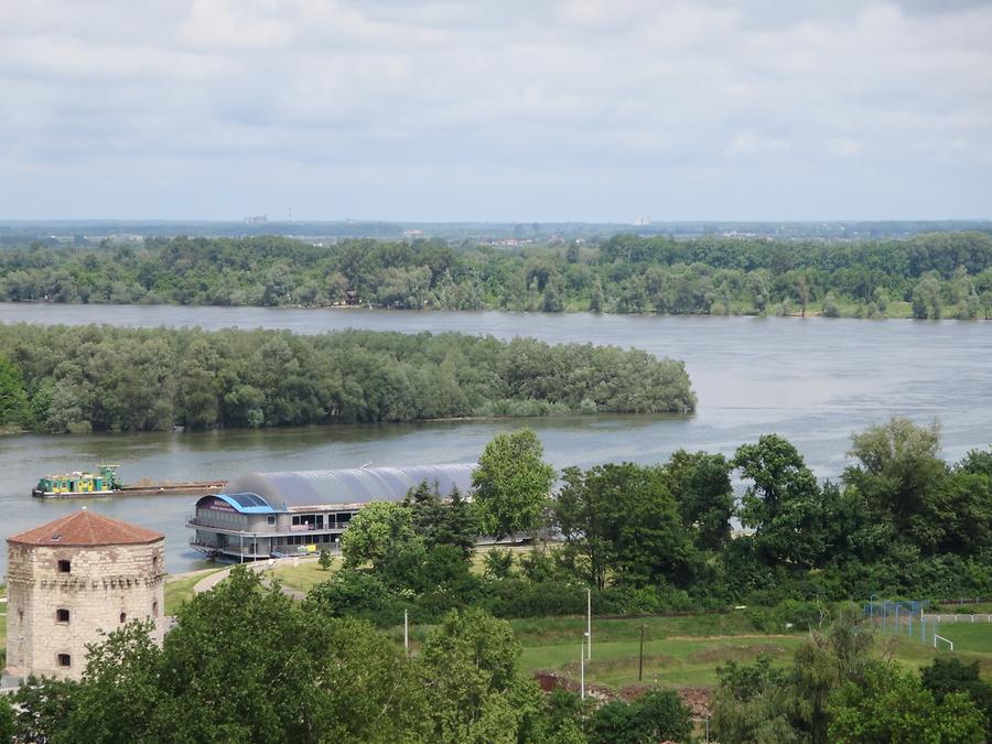 Belgrade - The Sava joining the Danube