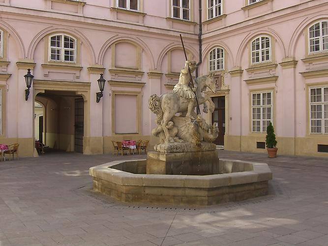 Bratislava, Primate`s Palace, courtyard: St. Georg