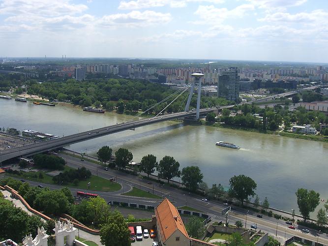 Danube, view from Bratislava Castle