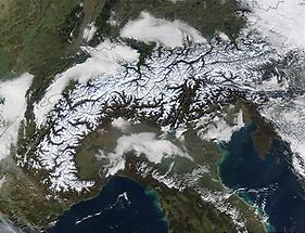 The Alps march across southern Europe