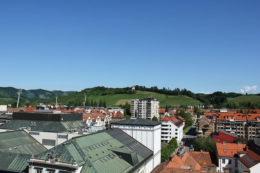 Maribor Cathedral - Panoramic View; Calvary