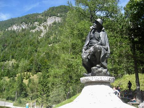 Dr. Julius Kugy monument in the Triglav National Park, Julian Alps, Trenta, Slovenia. 2016. Photo: Clara Schultes