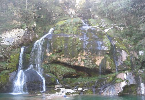 Source of Gljun stream and Virje waterfall, Bovec, Slovenia. 2015. Photo: Clara Schultes