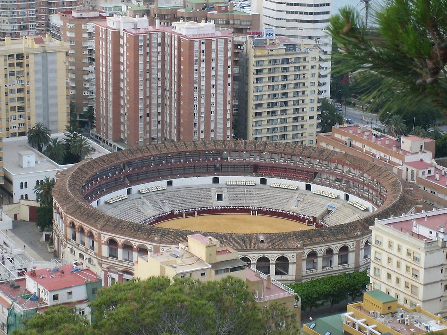 Malaga - Plaza de Toros - Blick vom Castillo de Gibralfaro