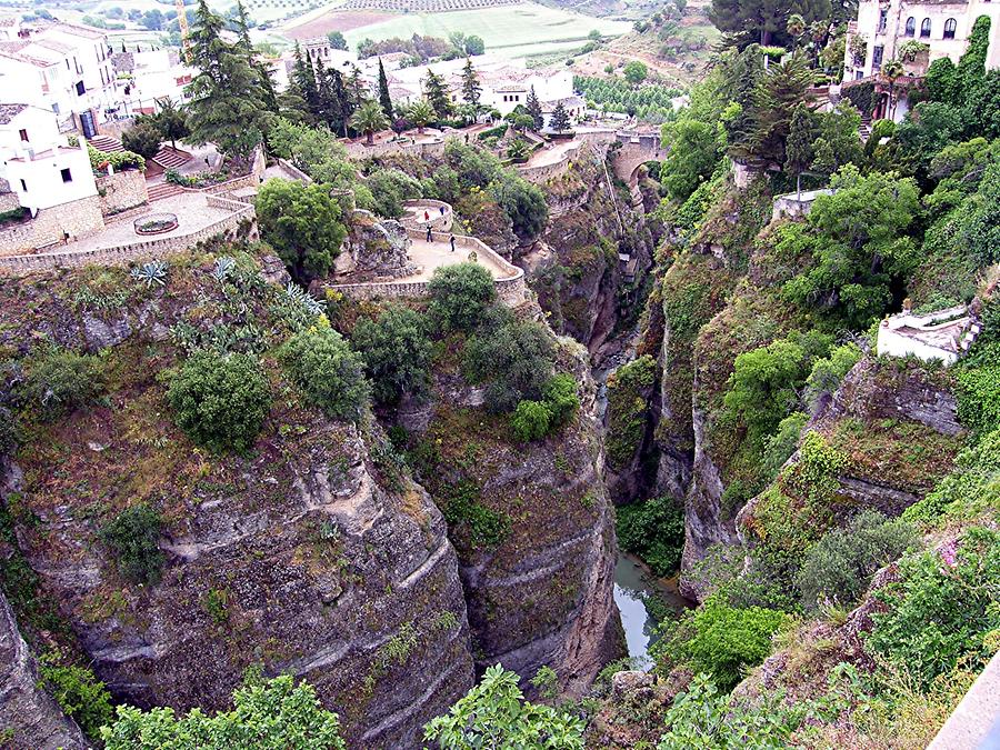 Ronda - Tajo canyon with Puente Romano in the background