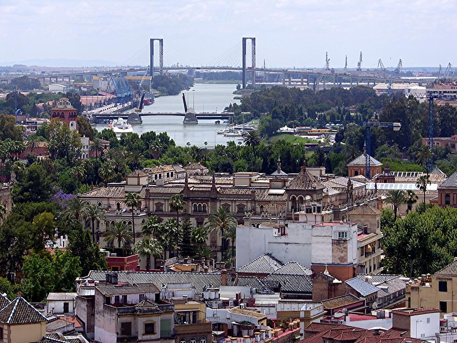 Seville Cathedral – View of river Guadalquivir