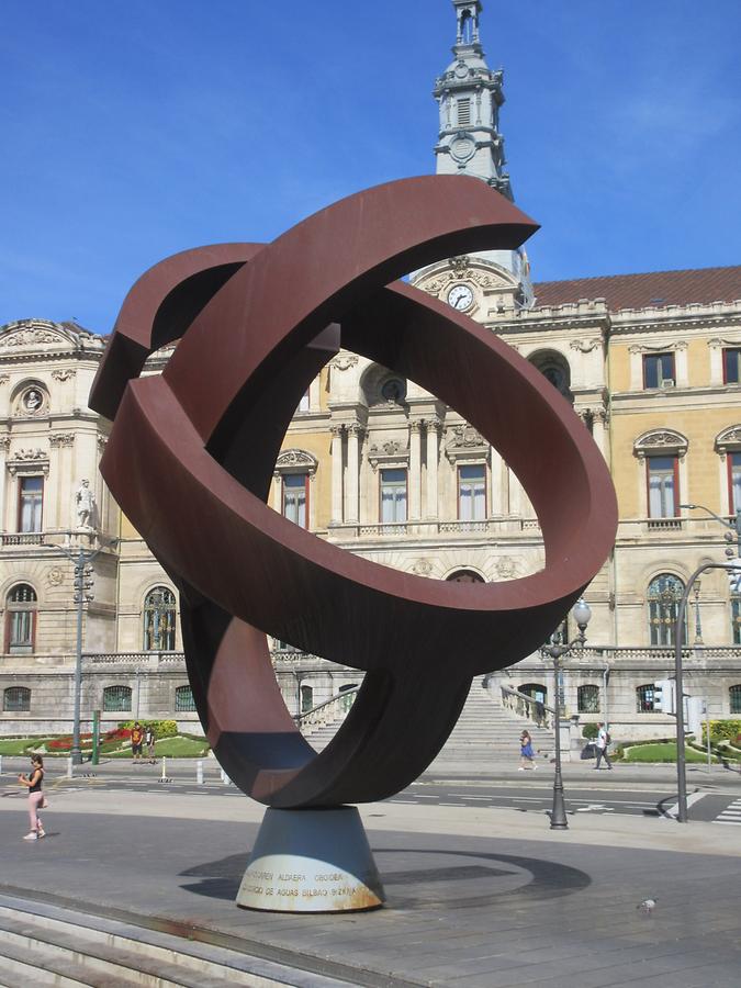 Bilbao - Jorge Oteiza Sculpture 'Ovoide de la Desocupación de la Esfera' 2002