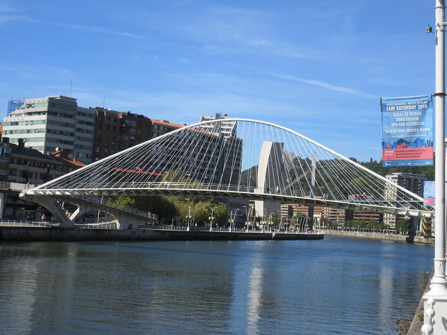 Bilbao - Puente Zubizuri of Santiago Calatrava 1997