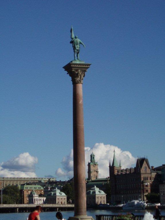 A pillar near Stockholm City Hall