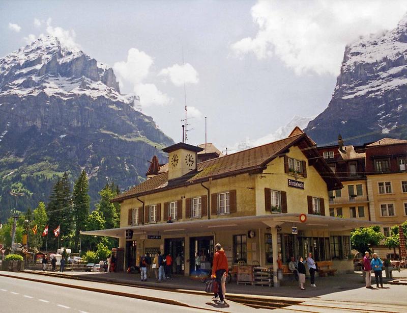 The train station in Grindelwald