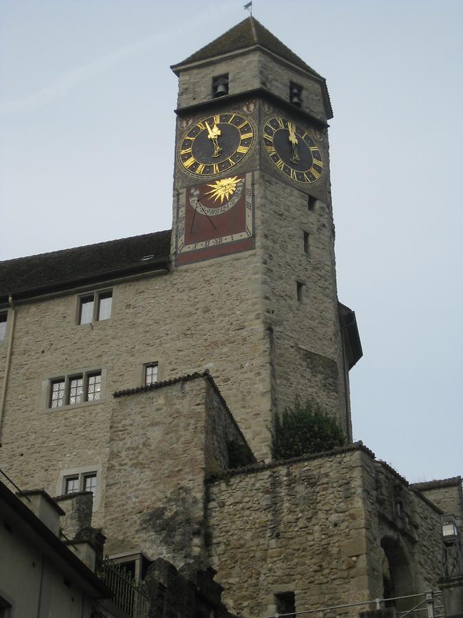 Rapperswil - Schlossturm - Turm- und Sonnenuhr