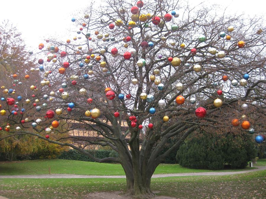 Zürich - Zürichhorn - Baum mit Weihnachtskugeln